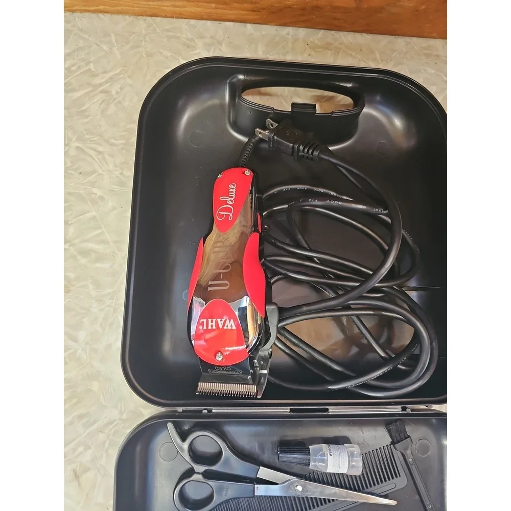 Wahl Deluxe U-Clip Professional Animal Clippers Dog Pet Grooming Kit
